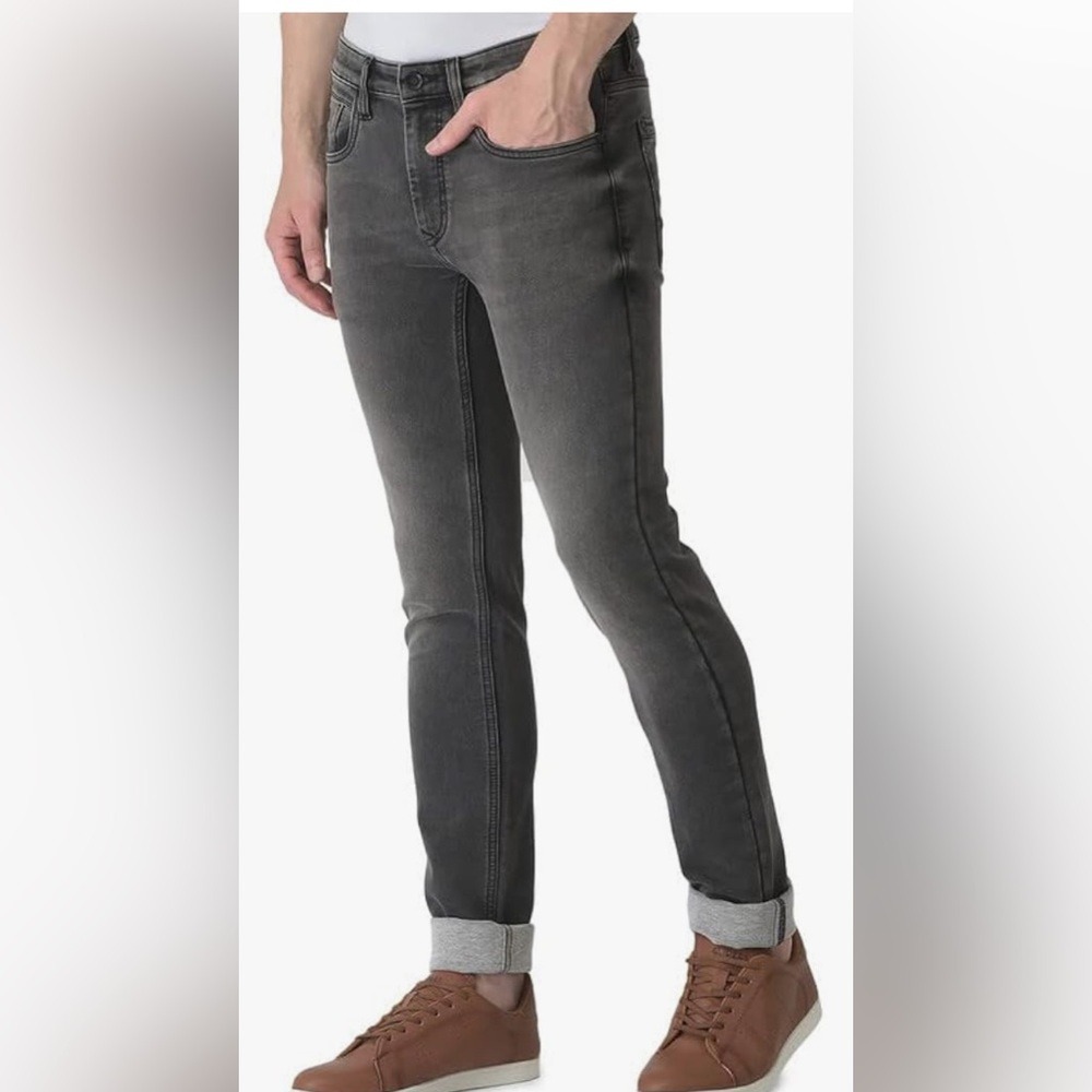 Men's Turtle Limited Dark Grey Reeves Fit Denim Casual Comfortable Jeans Size 28